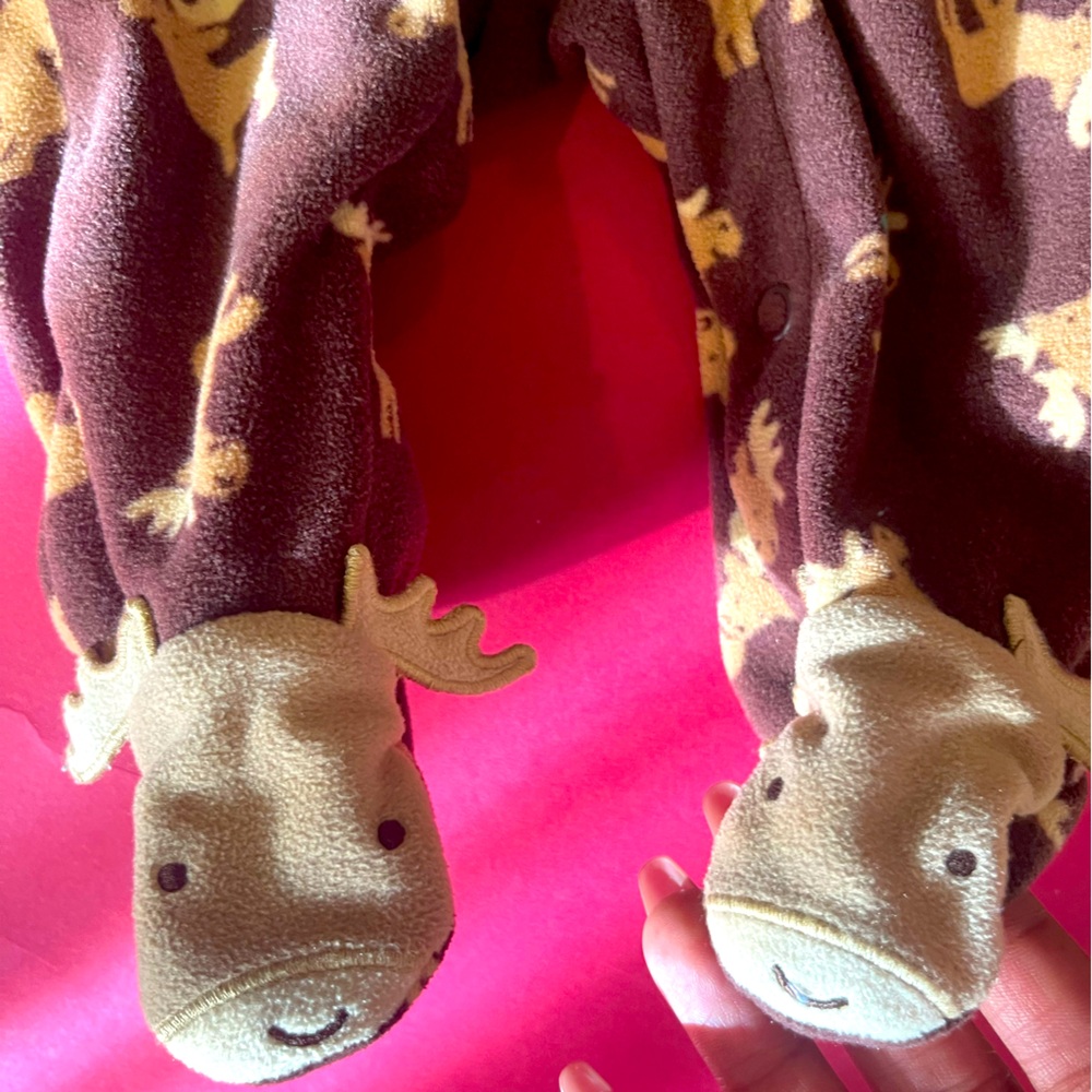 Christmas reindeer onesie newborn